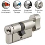 Cylindre de serrure THIRARD Transit 2 bouton L.30 + 30 mm