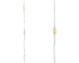 Guirlande int/ext lumineuse 180 microled blanc chaud cable argent 8m95