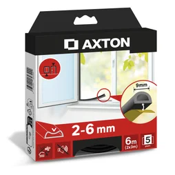 Joint de porte et fenêtre AXTON 2 à 6 mm, L. 6 m noir