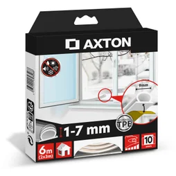 Joint de porte et fenêtre AXTON 1 à 7 mm, L. 6 m blanc