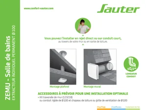 Aérateur permanent detection humidite zemu sdb 100mm