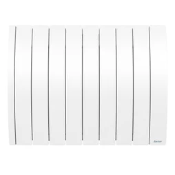 Radiateur électrique horizontal connecté à inertie fluide, SAUTER, blanc, 1500 W