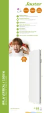 Radiateur électrique connecté à inertie fluide Ipala vertical, SAUTER, 1500 W blanc