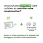 Radiateur électrique connecté à inertie fluide Ipala vertical, SAUTER, 1500 W blanc
