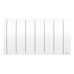 Radiateur électrique connecté à inertie fluide Ipala plinthe, SAUTER, 700 W blanc