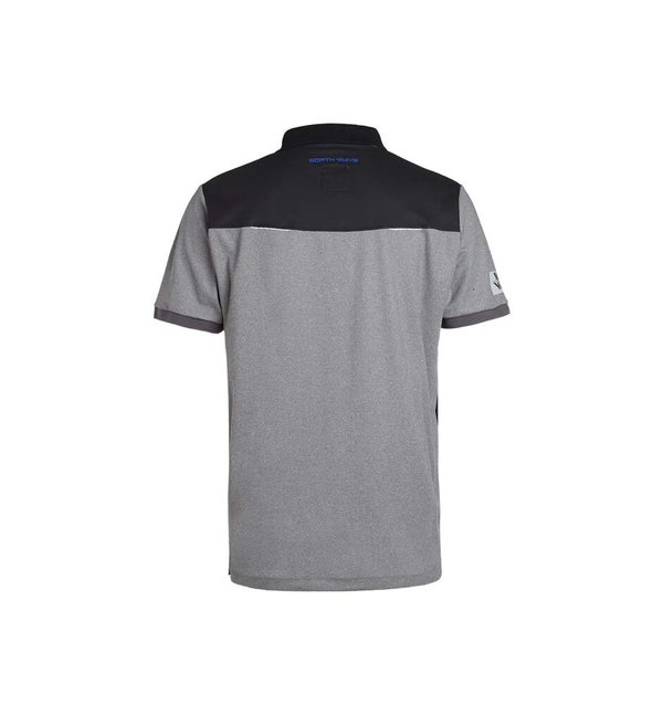 Polo horten noir/gris chine XL