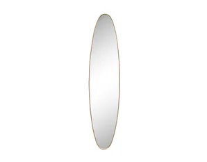 Miroir ovale, l.24 x H.118 cm, doré