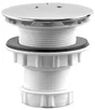 Bonde pour receveur de douche capot en metal chromé, VALENTIN, diam. 60 mm
