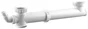 Tubulure évier 2 cuves, entraxe réglable 160/360 mm, 1 prise VALENTIN