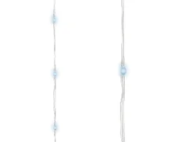 Guirlande int microled 180l blanc froid 895cm cable argent 5m