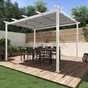 Pergola autoportante Omega aluminium blanc, 8.31 m²