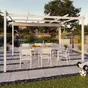 Pergola autoportante Omega aluminium blanc, 8.31 m²