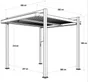 Pergola autoportante NATERIAL Odyssea / persea aluminium gris anthracite, 9.25 m²