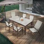 Parasol déporté NATERIAL Avea taupe octogonal, L.287 x l.287 cm