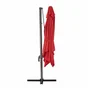 Parasol à manche latéral / excentrique NATERIAL Aura rouge carré, L.286 x l.286