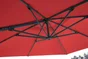 Parasol à manche latéral / excentrique NATERIAL Aura rouge carré, L.286 x l.286
