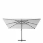 Parasol de jardin NATERIAL Aura blanc rectangulaire, L.281 x l.386 cm