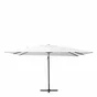 Parasol de jardin NATERIAL Aura blanc rectangulaire, L.281 x l.386 cm