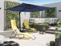 Parasol NATERIAL Aura bleu rectangulaire, L.386 x l.281 cm