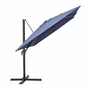 Parasol NATERIAL Aura bleu rectangulaire, L.386 x l.281 cm