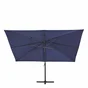 Parasol NATERIAL Aura bleu rectangulaire, L.386 x l.281 cm