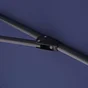 Parasol NATERIAL Aura bleu rectangulaire, L.386 x l.281 cm