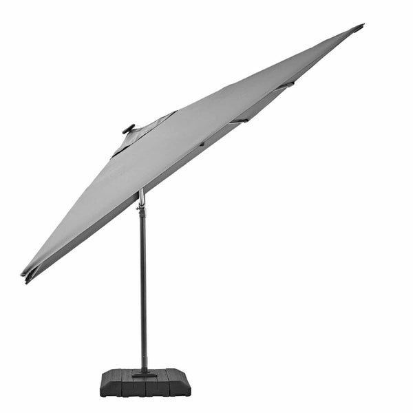 Parasol déporté NATERIAL Sonora anthracite carré, L.288 x l.288 cm