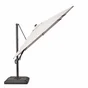 Parasol déporté NATERIAL Sonora led taupe rectangulaire, L.391 x l.282 cm