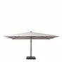 Parasol déporté NATERIAL Sonora led taupe rectangulaire, L.391 x l.282 cm