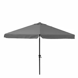 Parasol pied central NATERIAL Avea anthracite hexagonal, L.296 x l.296 cm