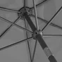 Parasol pied central NATERIAL Avea anthracite hexagonal, L.296 x l.296 cm
