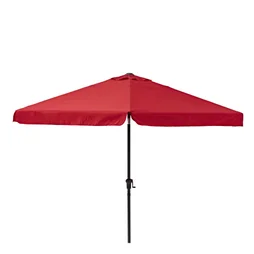 Parasol pied central NATERIAL Avea rouge hexagonal, L.296 x l.296 cm