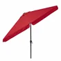 Parasol pied central NATERIAL Avea rouge hexagonal, L.296 x l.296 cm