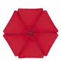 Parasol pied central NATERIAL Avea rouge hexagonal, L.296 x l.296 cm