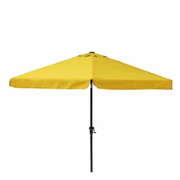 Parasol pied central NATERIAL Avea jaune hexagonal, L.296 x l.296 cm