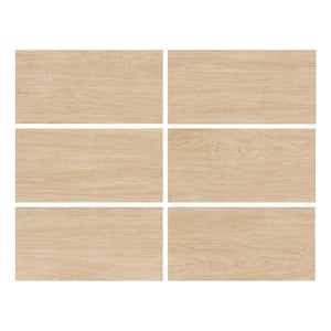 Carrelage sol et mur intenso effet bois beige remix 30x60 cm ARTENS