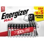 Lot de 15 + 5 piles alcaline AAA Max, 1.2 V, ENERGIZER