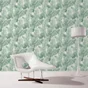 Papier peint vinyle intisse motif botanical vert
