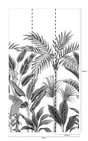 Papier peint blanc et noir l.159 x H.280 cm