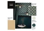 Papier peint vinyle sur intissé Palmettes art deco vert
