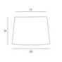 Abat-jour Faaa H.14 cm, diam.20 cm coton, blanc COREP