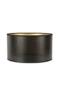 Abat-jour Cylindre Hauteur 19 cm, Diamètre 35 cm polyamide, noir/or COREP