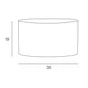Abat-jour Cylindre Hauteur 19 cm, Diamètre 35 cm polyamide, noir/or COREP
