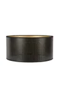Abat-jour Cylindre Hauteur 19 cm, Diamètre 40 cm polyamide, noir et or COREP