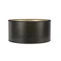 Abat-jour Cylindre Hauteur 19 cm, Diamètre 40 cm polyamide, noir et or COREP