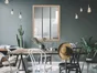 Miroir rectangulaire atelier bois et métal, naturel, l. 85 x H. 113 cm