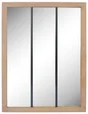 Miroir rectangulaire atelier bois et métal, naturel, l. 85 x H. 113 cm