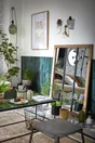 Miroir rectangulaire atelier bois et métal, naturel, l. 85 x H. 113 cm