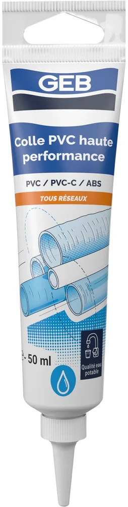Colle pvc haute performance 50 ml GEB  tube 50 ml