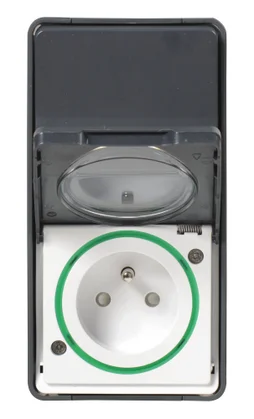 Interrupteur + prise saillie Mureva Styl, SCHNEIDER ELECTRIC, anthracite